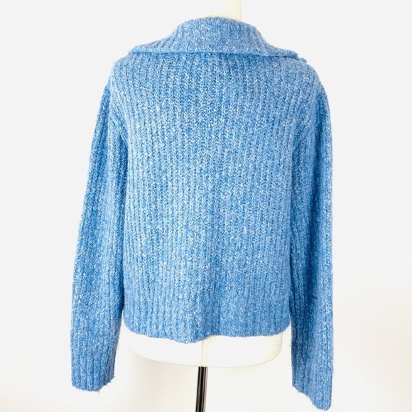 Sincerely Jules Blue Cropped Collared Sweater NWOT S - Picture 3 of 8